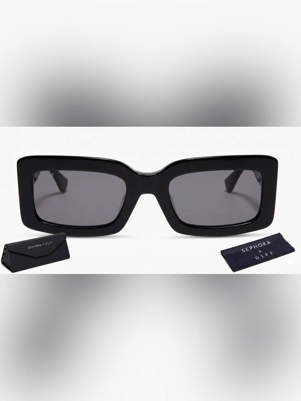 SEPHORA x DIFF Eyewear Black Square Sunglasses Limited Edition